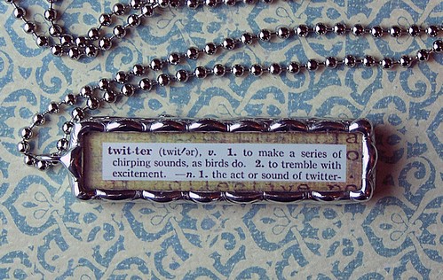 Soldered Twitter Tweet Definition Charm Pendant