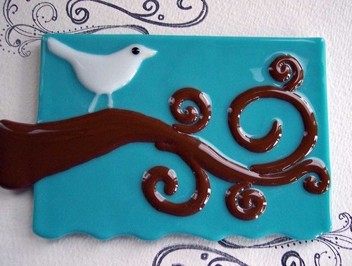 Tweet, Tweet fused glass