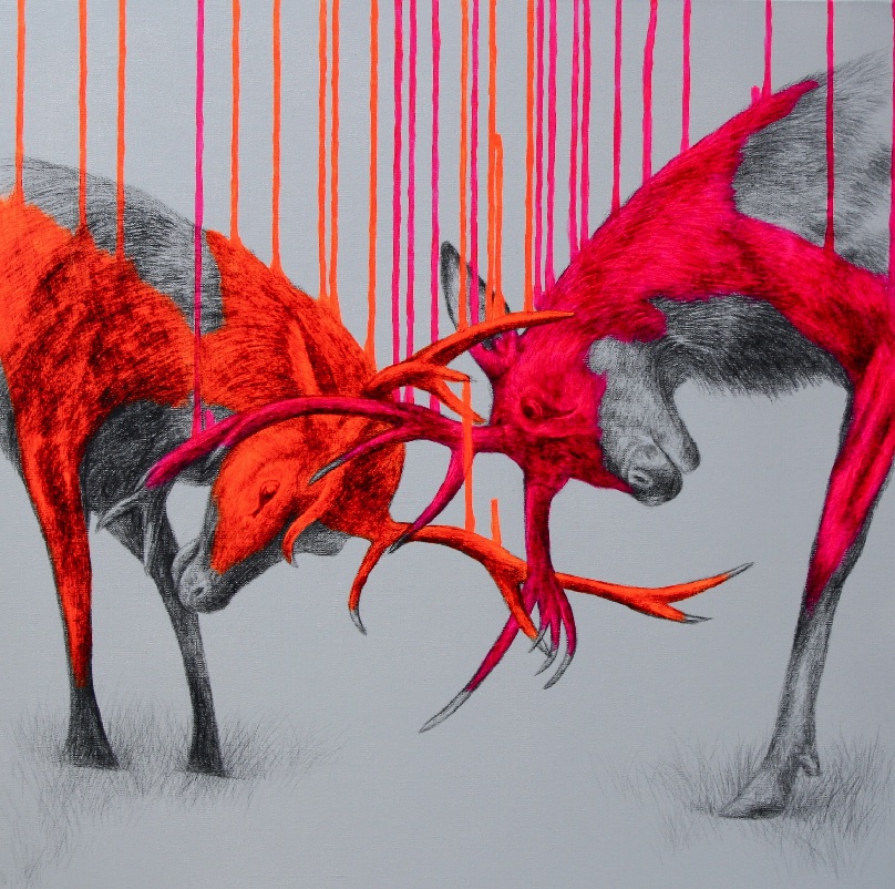 Wild-times-Sacrylic-spray-paint-and-pencil-on-linen-600x60x4cm-092012 (1)